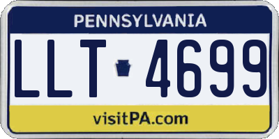 PA license plate LLT4699