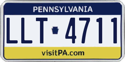 PA license plate LLT4711