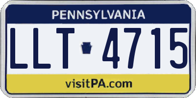 PA license plate LLT4715
