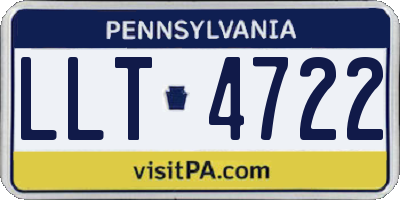 PA license plate LLT4722