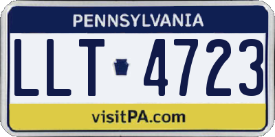 PA license plate LLT4723