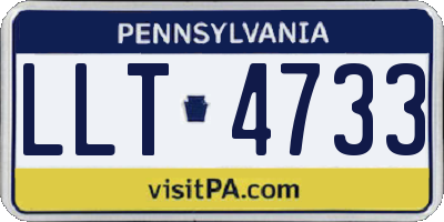PA license plate LLT4733