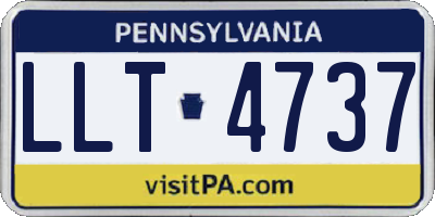 PA license plate LLT4737