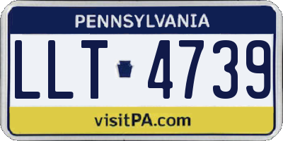 PA license plate LLT4739