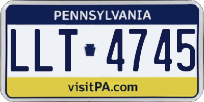 PA license plate LLT4745