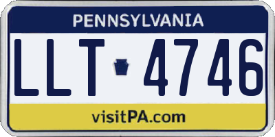 PA license plate LLT4746