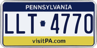 PA license plate LLT4770