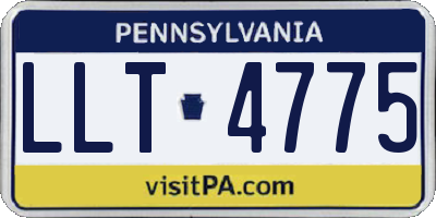 PA license plate LLT4775