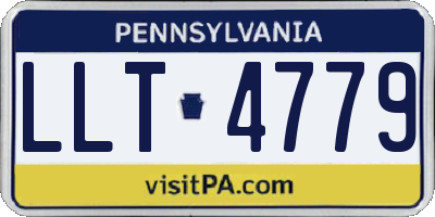 PA license plate LLT4779