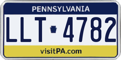 PA license plate LLT4782