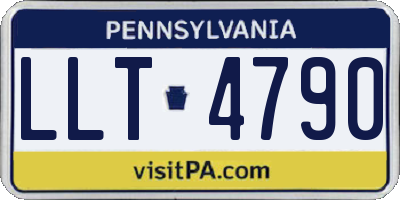 PA license plate LLT4790