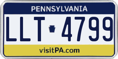 PA license plate LLT4799