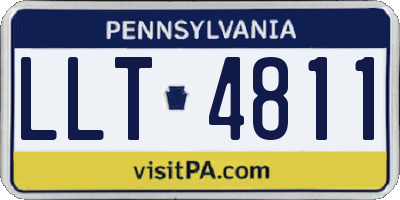 PA license plate LLT4811