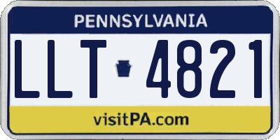 PA license plate LLT4821