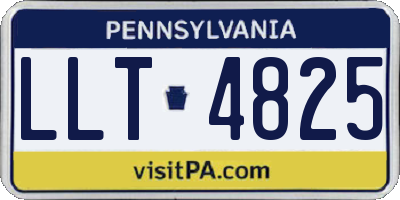 PA license plate LLT4825