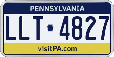 PA license plate LLT4827
