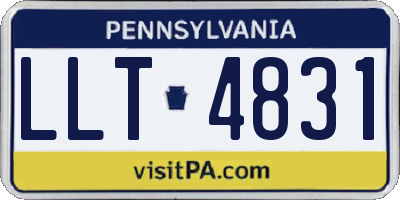 PA license plate LLT4831