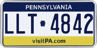 PA license plate LLT4842