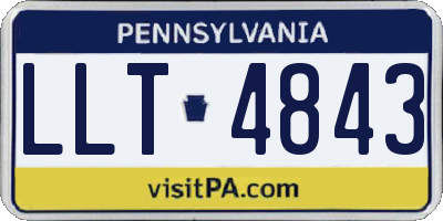PA license plate LLT4843