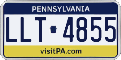 PA license plate LLT4855