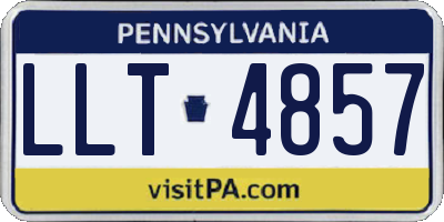 PA license plate LLT4857