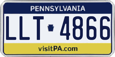 PA license plate LLT4866