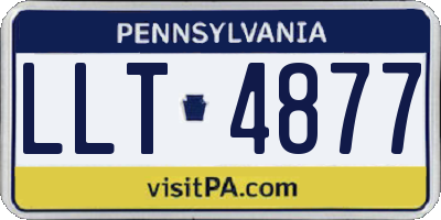 PA license plate LLT4877