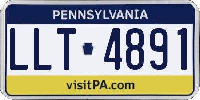 PA license plate LLT4891