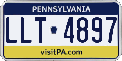 PA license plate LLT4897