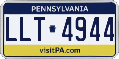 PA license plate LLT4944