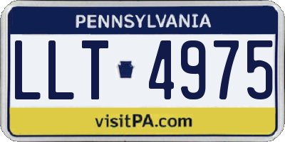 PA license plate LLT4975