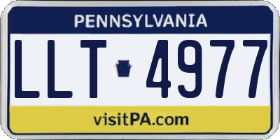 PA license plate LLT4977