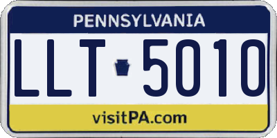 PA license plate LLT5010