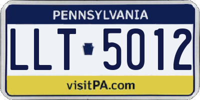 PA license plate LLT5012