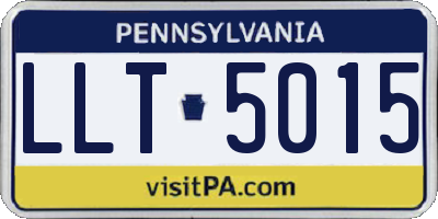 PA license plate LLT5015
