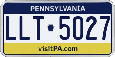 PA license plate LLT5027