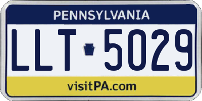 PA license plate LLT5029