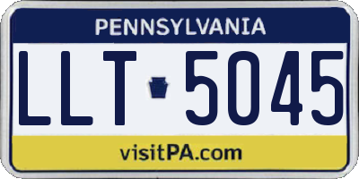 PA license plate LLT5045