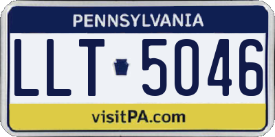 PA license plate LLT5046
