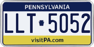 PA license plate LLT5052