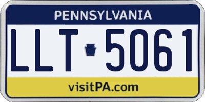 PA license plate LLT5061