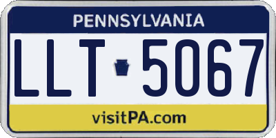 PA license plate LLT5067