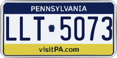 PA license plate LLT5073