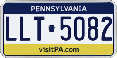 PA license plate LLT5082