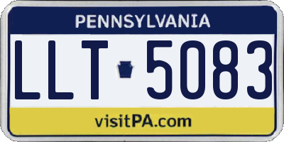 PA license plate LLT5083