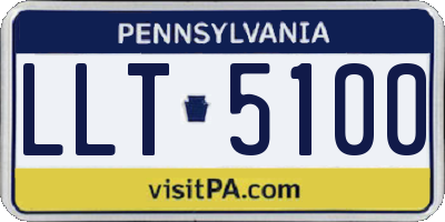 PA license plate LLT5100