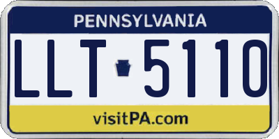 PA license plate LLT5110
