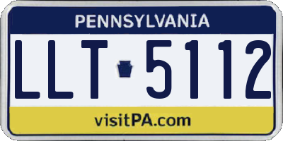 PA license plate LLT5112