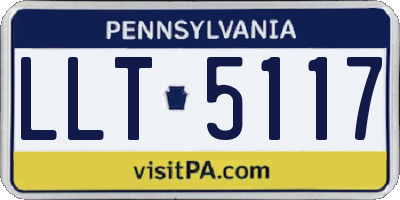 PA license plate LLT5117