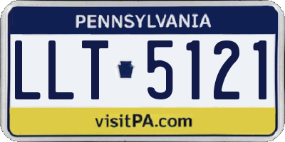 PA license plate LLT5121